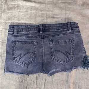 Black Jean short shorts